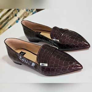Crocodile-Embossed Loafers